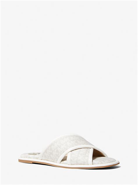 Gideon Logo Jacquard Slide Sandal 